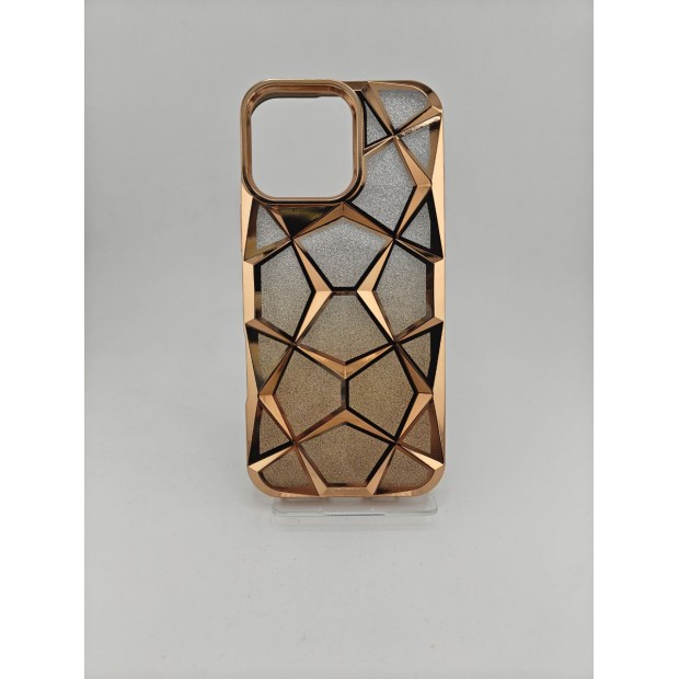 Чохол Накладка 3D Prism Metal для Apple iPhone 16 Pro Max (Золотий)