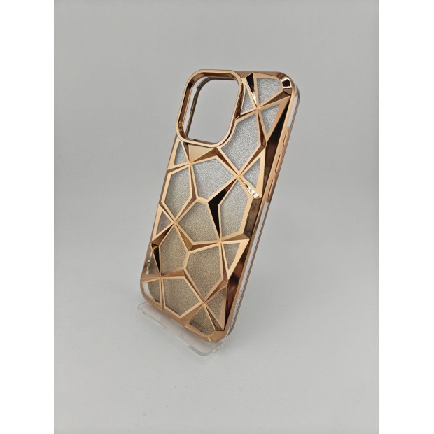Чохол Накладка 3D Prism Metal для Apple iPhone 16 Pro Max (Золотий)