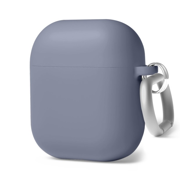 Чохол для навушників Full Silicone Case with Microfiber Apple AirPods (34) Lavender Gray