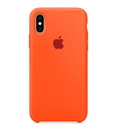 Силіконовий оригінальний чохол Apple для iPhone X  /  XS (18) Помаранчевий