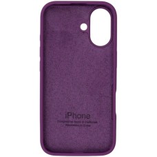 Силіконовий оригінальний круглий чохол для Apple iPhone 17 (28) Brinjal