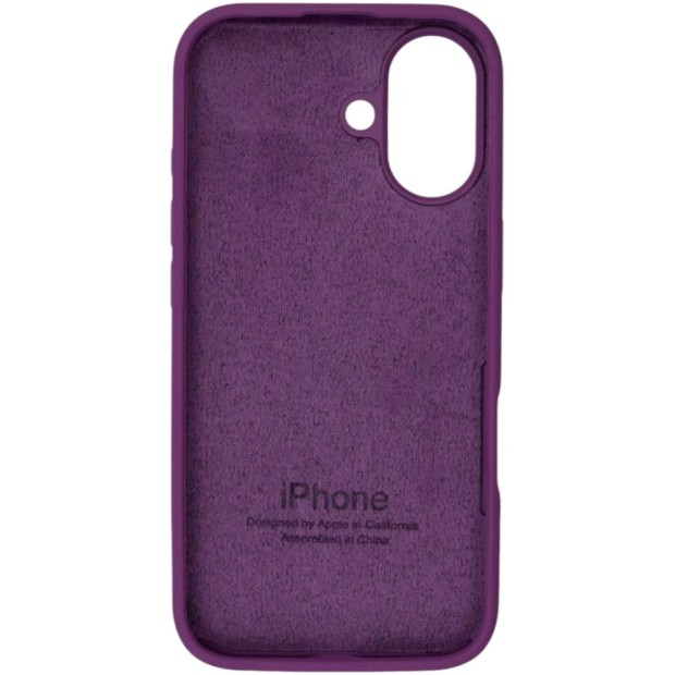 Силіконовий оригінальний круглий чохол для Apple iPhone 17 (28) Brinjal