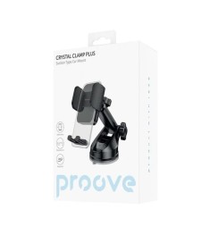 Автодержатель Proove Crystal Clamp Plus Suction Type Car Mount (Чёрный)