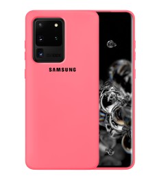 Силикон Original 360 Case Logo Samsung Galaxy S20 Ultra (Клубничный)