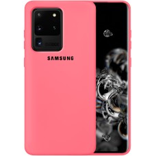 Силикон Original 360 Case Logo Samsung Galaxy S20 Ultra (Клубничный)