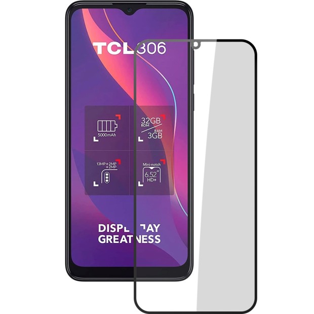 Захисне скло 5D Standard для TCL 306 Black