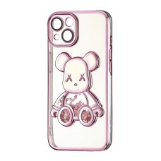 Чехол UMKU Bear Shine Apple iPhone 15 (Rose)