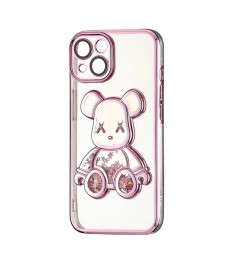 Чехол UMKU Bear Shine Apple iPhone 15 (Rose)