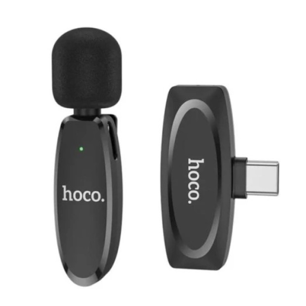 Бездротовий петличний мікрофон Hoco L15 (Type-C) (Чорний)