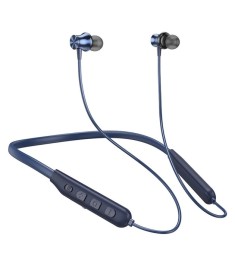 Бездротові шийні навушники-гарнітура вакуумні Hoco ES64 (Темно-синій) (Уцінка) (..