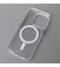 Силіконовий чохол Space Case MagSafe для Apple iPhone 16 Pro (Прозорий)