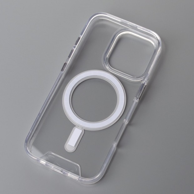 Силіконовий чохол Space Case MagSafe для Apple iPhone 16 Pro (Прозорий) Силіконовий чохол Space Case MagSafe для Apple iPhone 16 Pro (Прозорий)