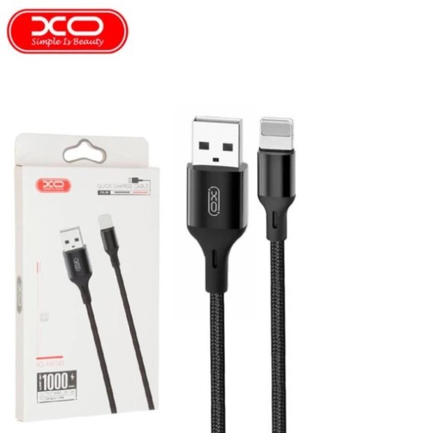 USB-кабель XO NB143 1м (Lightning) (Чёрный) DT