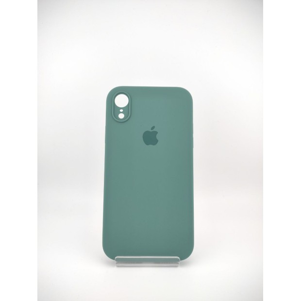 Чохол Силіконовий Оригінальний Квадратно-Круглий для Apple iPhone XR (55) Чорнувато-Зелений
