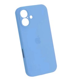 Силіконовий оригінальний чохол RoundCam для Apple iPhone 16 (20) синій