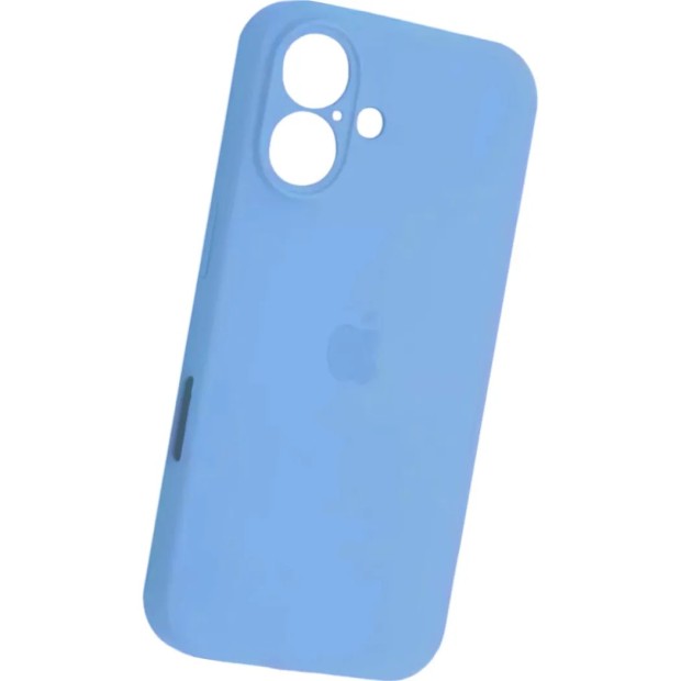 Силіконовий оригінальний чохол RoundCam для Apple iPhone 16 (20) синій