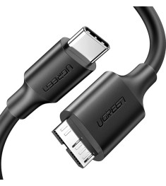 USB-кабель UGREEN US312 3A (1м) (Type-C - MicroUSB B) (Чорний)