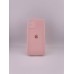 Силіконовий оригінальний круглий фірмовий чохол для Apple iPhone 12 (76) крейдяно-рожевий.