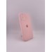 Силіконовий оригінальний круглий фірмовий чохол для Apple iPhone 12 (76) крейдяно-рожевий.