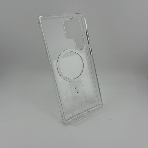 Силіконовий чохол Space Case з MagSafe для Samsung Galaxy S23 Ultra (Прозорий)