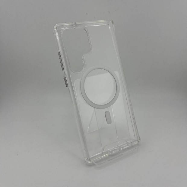 Силіконовий чохол Space Case з MagSafe для Samsung Galaxy S23 Ultra (Прозорий)