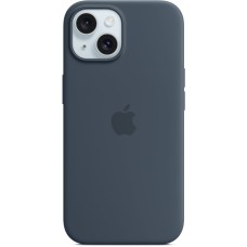 Чехол Silicone Case with MagSafe Apple iPhone 15 (Storm Blue) (Original)