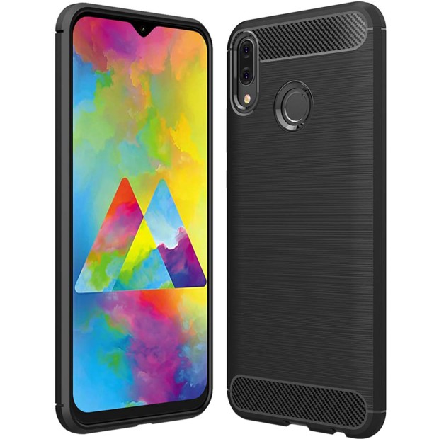 Силіконовий Polished Carbon Samsung Galaxy M20 (чорний)