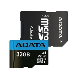 Карта пам'яті MicroSDHC A-DATA Premier 32Gb (UHS-1) (A1) (Клас 10) + SD-адаптер