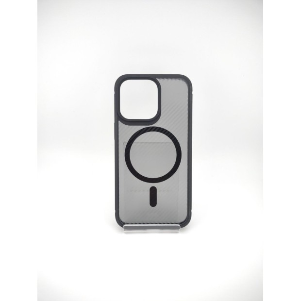Силікон iPaky Carbon Clear з MagSafe для iPhone 13 Pro (чорний)