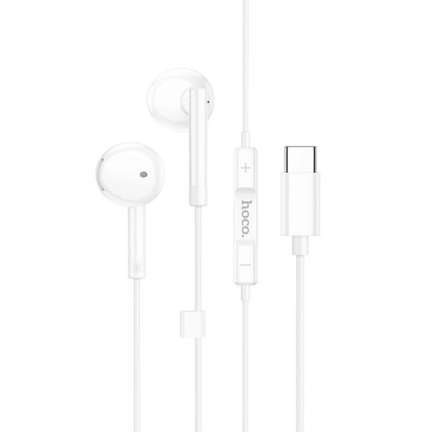 Wired earphones with microphone Hoco M95 (Type-C) (White)