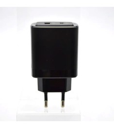 Зарядний пристрій USB Senteo Z-01 PD  /  QC3.0 30W (1 Type-C  /  1 USB) (Чорний)..