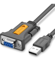 Кабель UGREEN CR104 (USB - DB9 RS-232) (1,5 м) (Чорний)