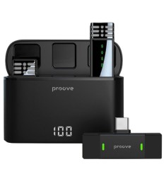 Беспроводной микрофон петличный Proove Record (Type-C / Lightning) (Black)