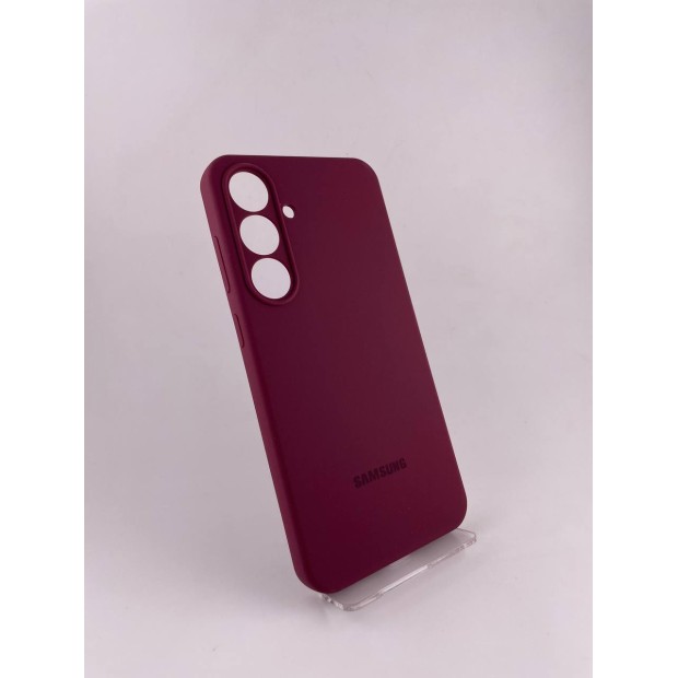 Чехол Silicone Case with MagSafe Samsung Galaxy S24 Plus/ S25 Plus (Бордовый)