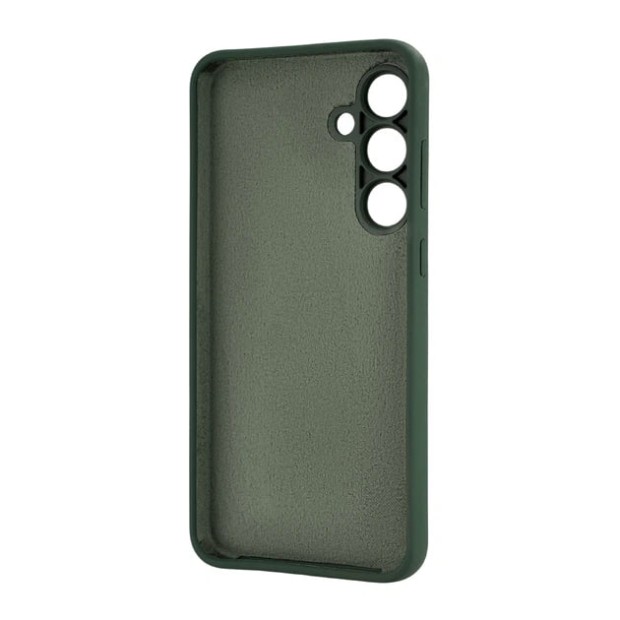 Чохол Silicone Case with MagSafe Samsung Galaxy S24 FE (Темно-зелений)