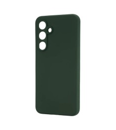 Чохол Silicone Case with MagSafe Samsung Galaxy S24 FE (Темно-зелений)