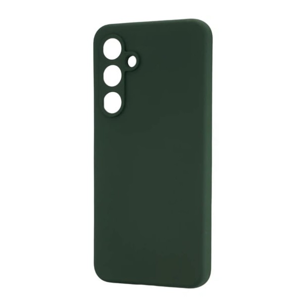 Чохол Silicone Case with MagSafe Samsung Galaxy S24 FE (Темно-зелений)