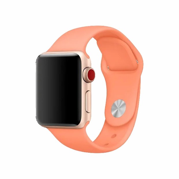 Ремінець для Apple Watch, силіконовий, 38  /  40  /  41 мм (11), персиковий