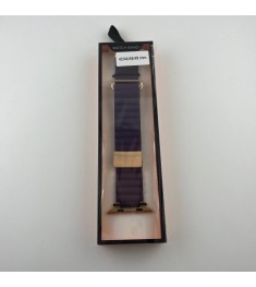 Apple Watch ремінець шкіряний кольоровий 42  /  44  /  45  /  49 мм (фіолетовий)..