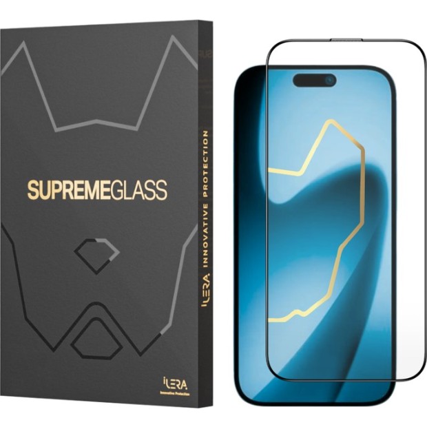 Защитное стекло iLera DeLuxe Original Apple iPhone 17 Pro Max (Black) iLFCDL17PrMx