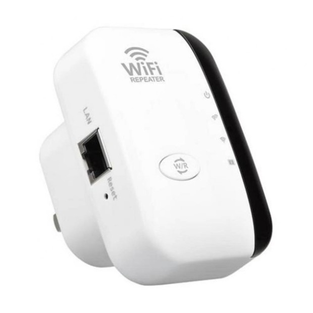 Ретранслятор-усилитель сигнала репитер WiFi с антенной 300mbps (Белый)