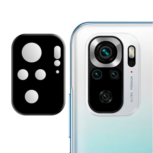 Защитное 3D стекло на камеру Xiaomi Redmi Note 10 / Note 10S black