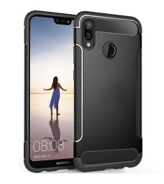 Силикон Soft Carbon Huawei P Smart Plus (2018) / Nova 3i (Чёрный)