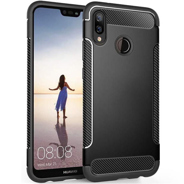 Huawei P Smart Plus (2018)  /  Nova 3i Silikon Soft Carbon (Чорний)