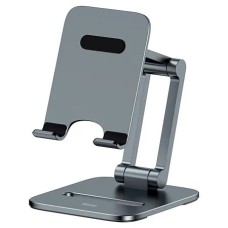 Тримач настільний для телефону Baseus Desktop Biaxial Foldable Metal Stand (Сірий) LUSZ000013