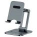 Тримач настільний для телефону Baseus Desktop Biaxial Foldable Metal Stand (Сірий) LUSZ000013