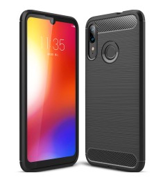 Силикон Polished Carbon Motorola Moto E6 Plus (Чёрный)
