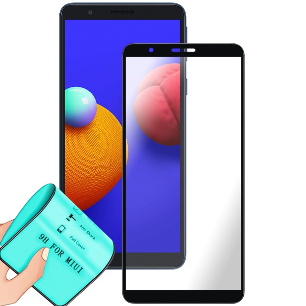 Захисне скло 5D Ceramic Samsung Galaxy A01 Core (2020) Чорне