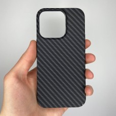 Чехол-накладка Carbon MagSafe для Apple iPhone 14 Pro (Чёрный) (Уценка) (Категория 1)