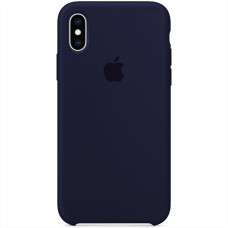 Силіконовий оригінальний чохол Apple для iPhone XS Max (09) кольору Midnight Blue.